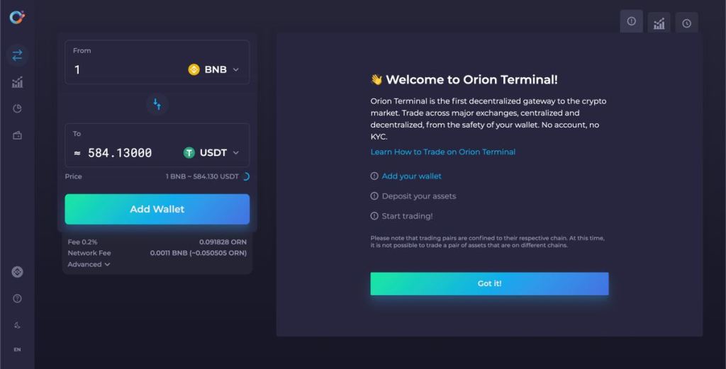 Orion Protocol Trade